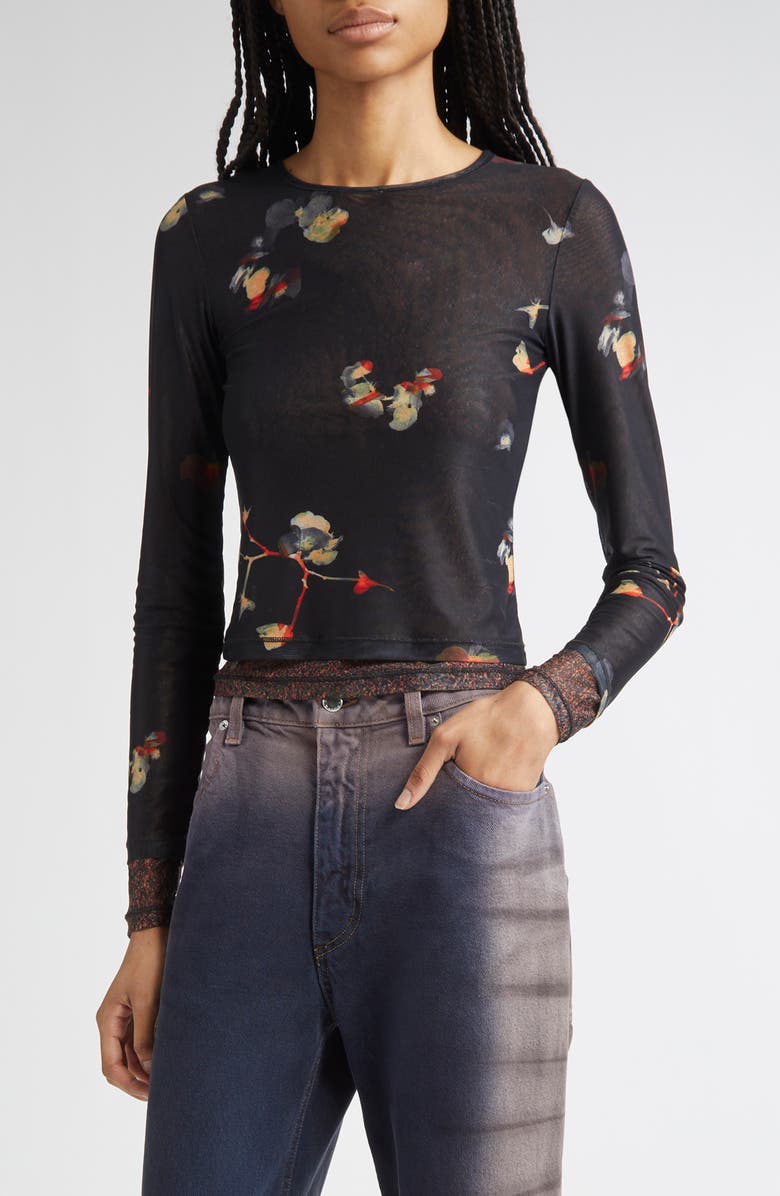 Eckhaus Latta Duet Double Layer Micromesh Top, Main, color,