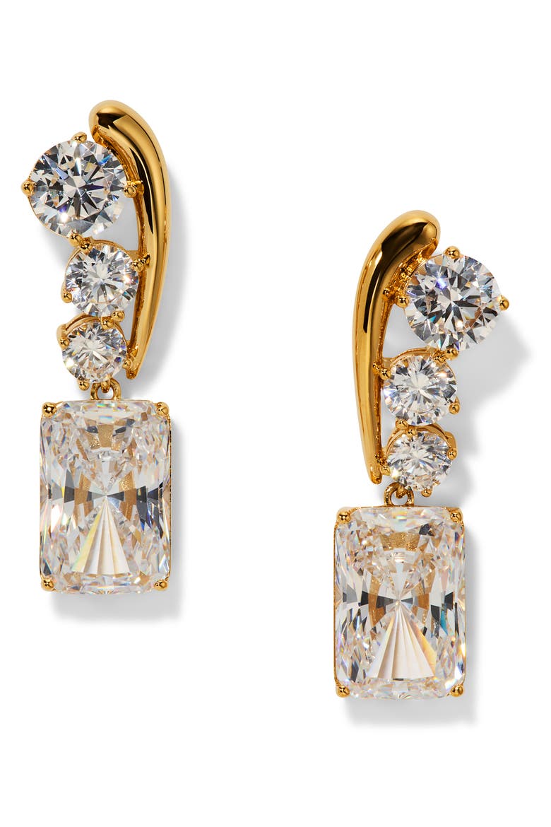 Phenom Drop Earrings, Main, color, GOLD
