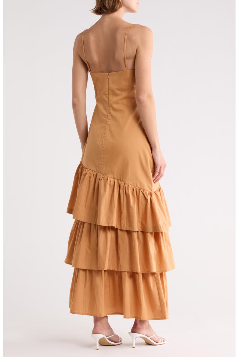 Knotted Ruffle Tiered Sundress, Alternate, color, PALHA