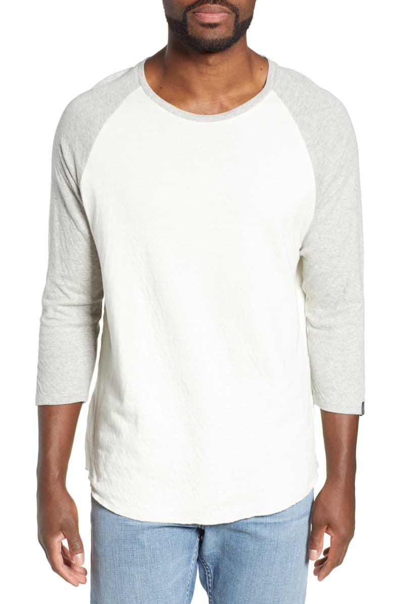 rag & bone Rigby Three Quarter Sleeve Slim Fit Baseball T-Shirt, Main, color,