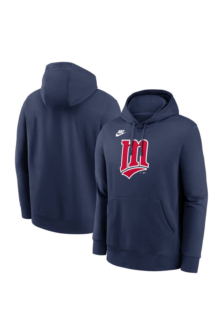 Men's Nike Navy Minnesota Twins Cooperstown Collection Logo Club Hoodie, Main, color, Navy