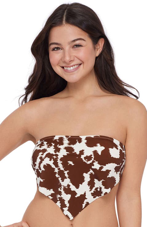 Bandeau Scarf Midkini Swim Top With Removable Strap