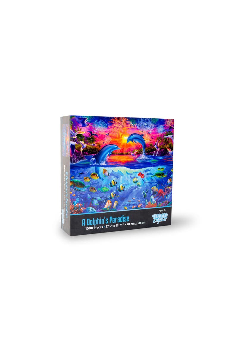 A Dolphin's Paradise Ocean Puzzle For Adults And Kids | 1000 Piece Jigsaw Puzzle, Main, color, Multi-Color