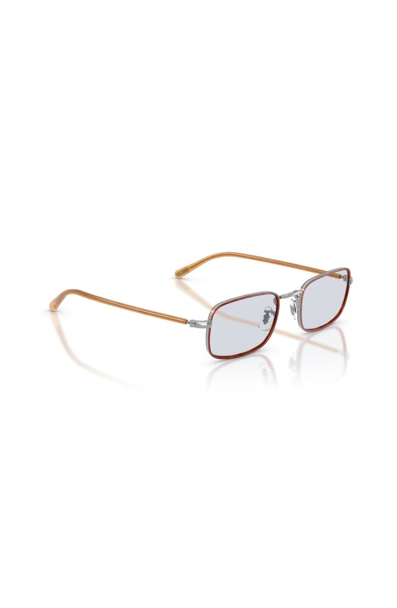 Oliver Peoples 49mm Rectangle optical glasses, Alternate, color, Silver