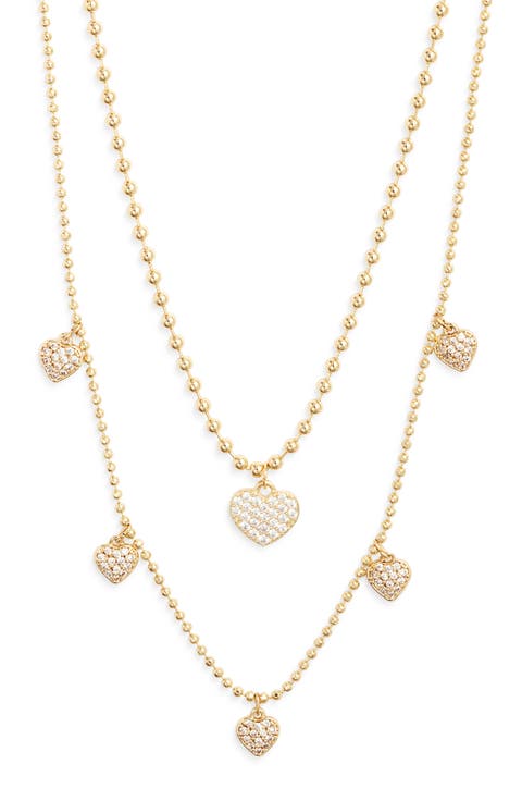 Set of 2 Cubic Zirconia Necklaces