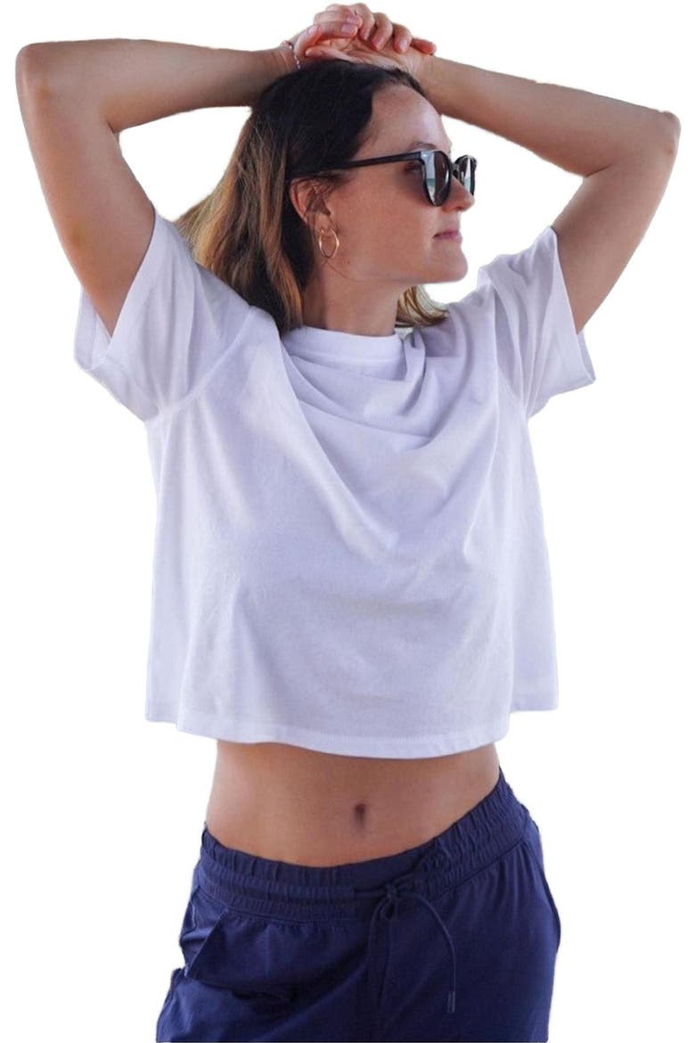Women's 100% Cotton Boxy Tee, Alternate, color, Classic White