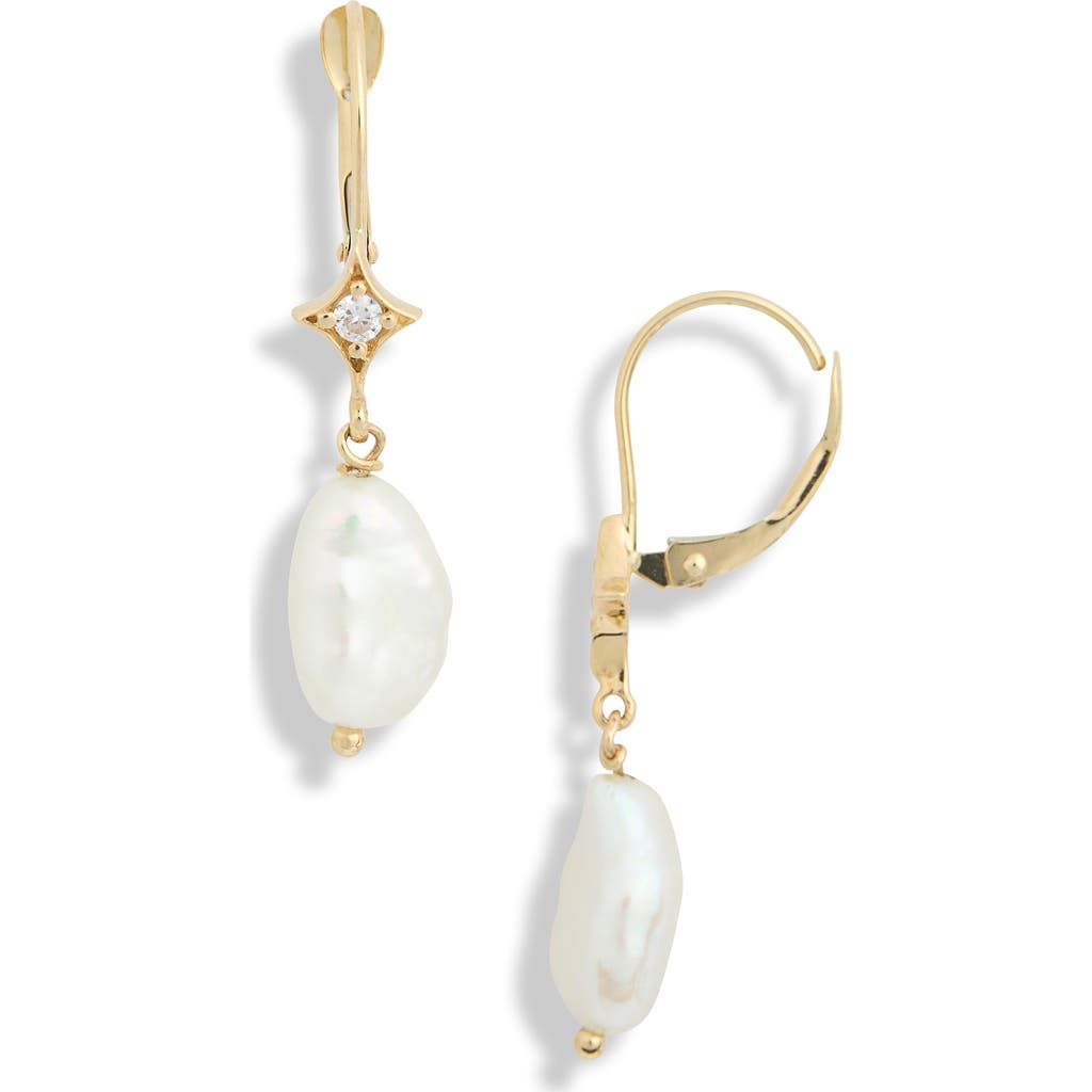 Anzie Jac + Jo Aurora Freshwater Pearl Drop Earrings in White