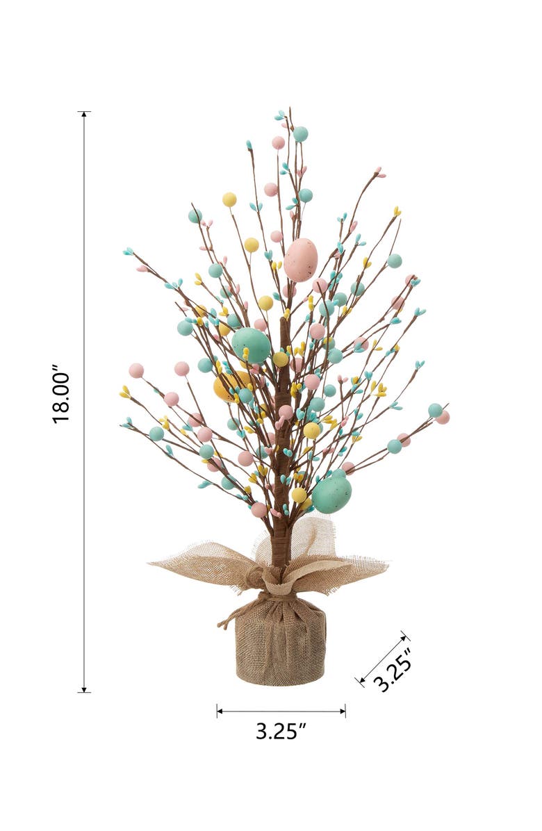 Glitzhome 18"H Easter Egg Table Tree Decor, Alternate, color, Blue
