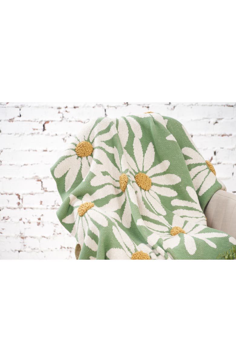 carol & frank Daisy Throw Blanket, Alternate, color, Beige