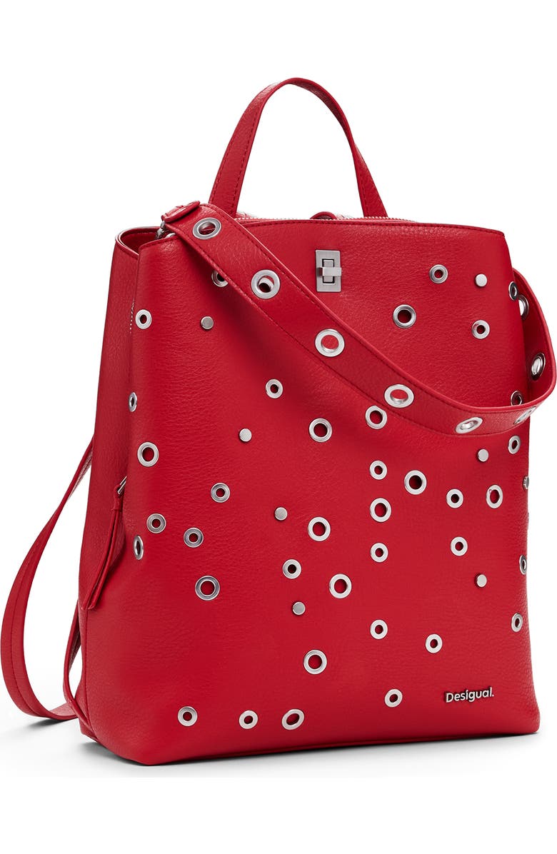 Desigual Medium Stud Faux Leather Backpack, Alternate, color,