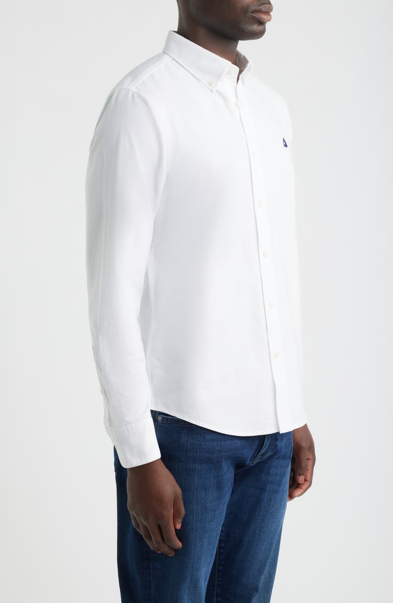 Nordstrom Sailboat Emblem Cotton Button-Down Oxford Shirt, Alternate, color, White