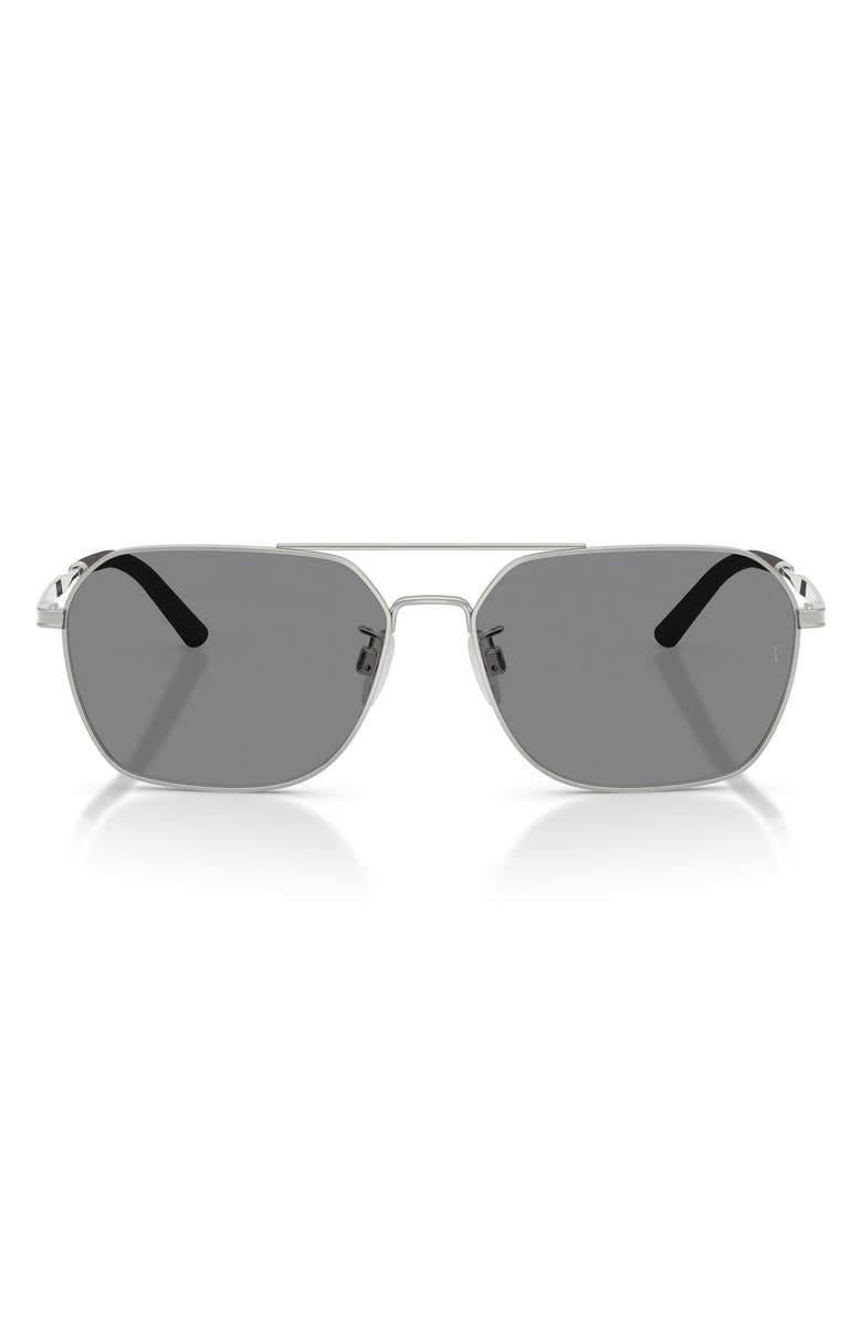 Oliver Peoples 58mm Roger Federer R-17 Polarized Square Sunglasses, Main, color, 