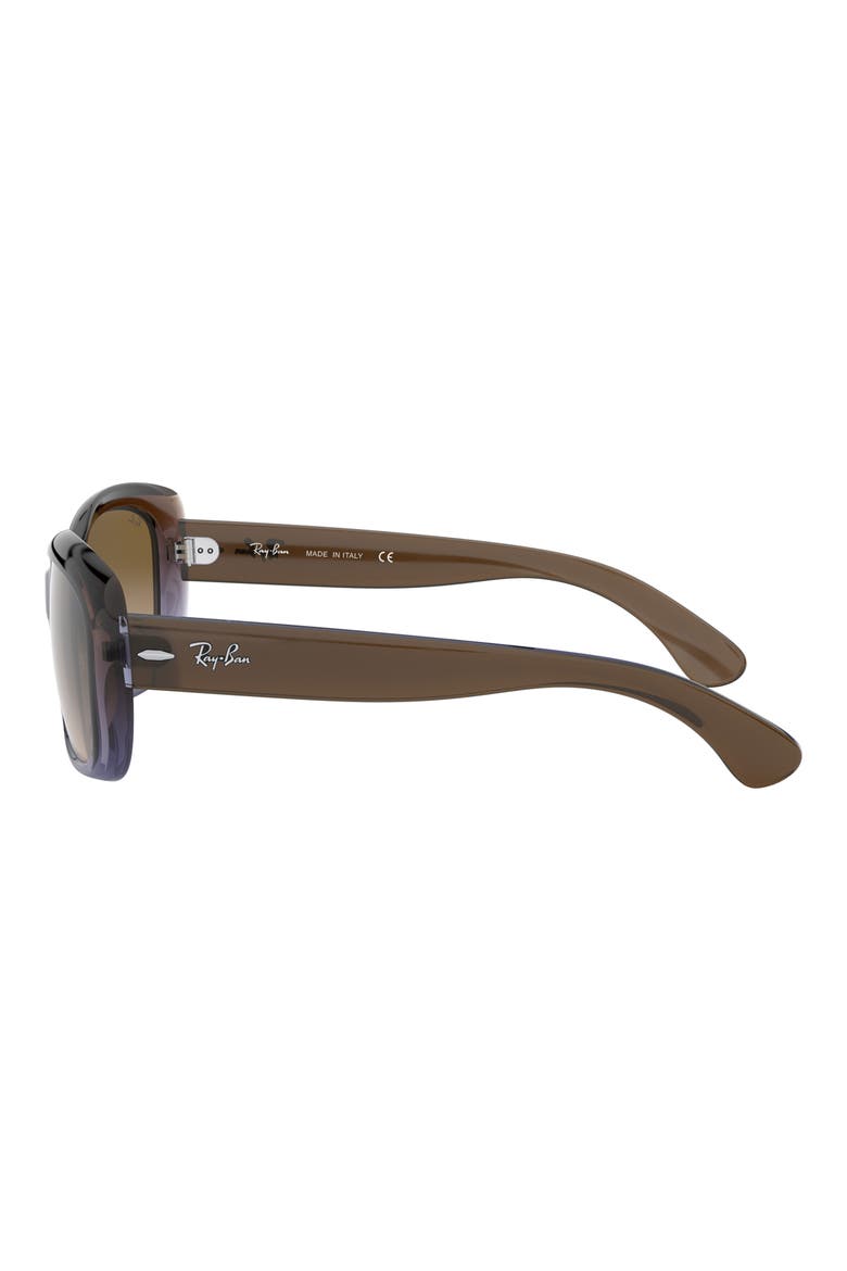 Jackie 58mm Rectangular Sunglasses, Alternate, color, LIGHT BROWN