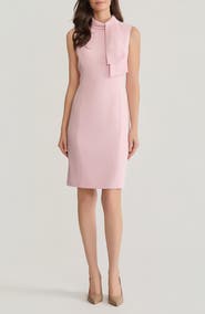 KASPER Neck Tie Sleeveless Sheath Dress