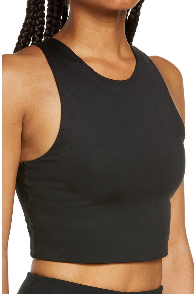 Dylan Longline Racerback Sports Bra, Alternate, color, BLACK