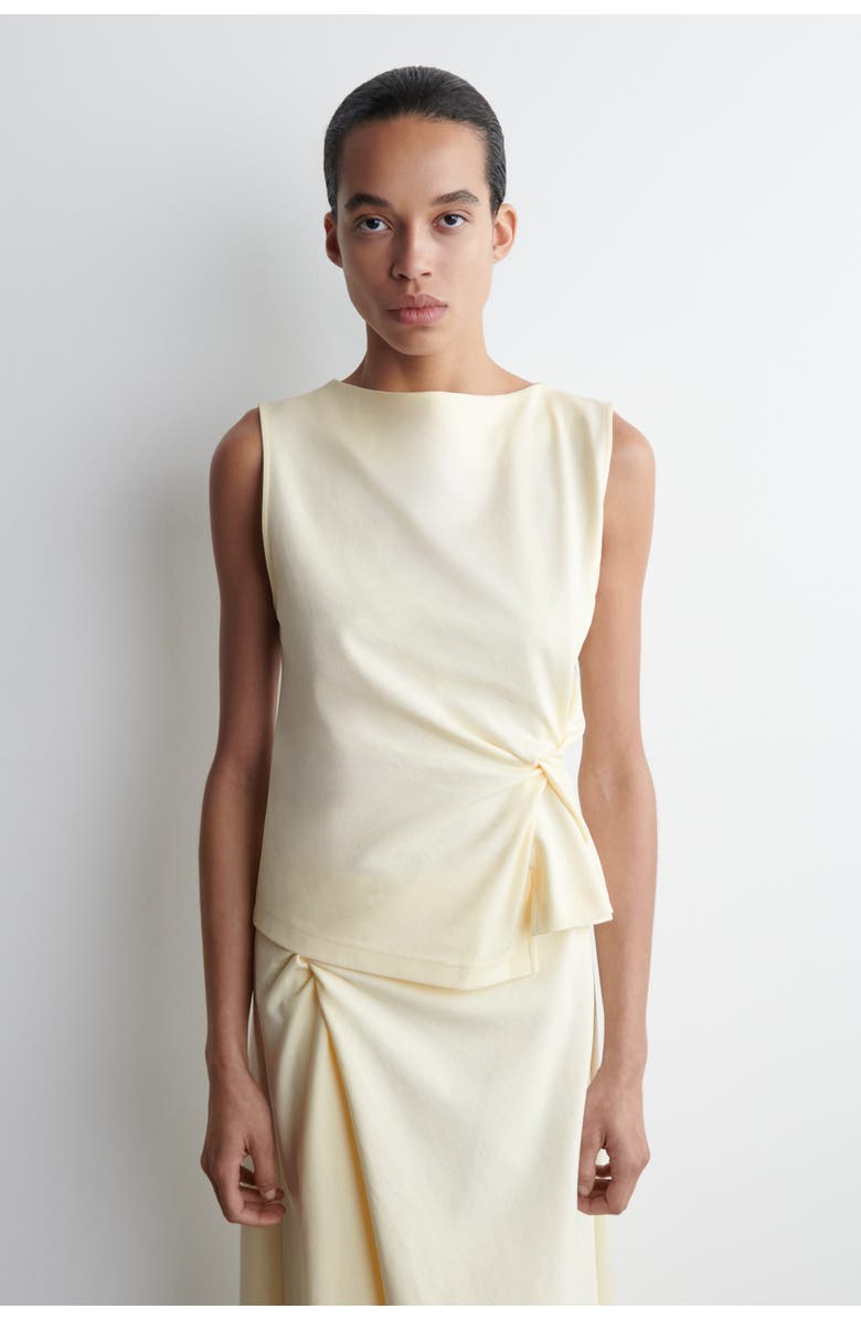 COS Twist-Detail Top, Main, color, Butter Yellow