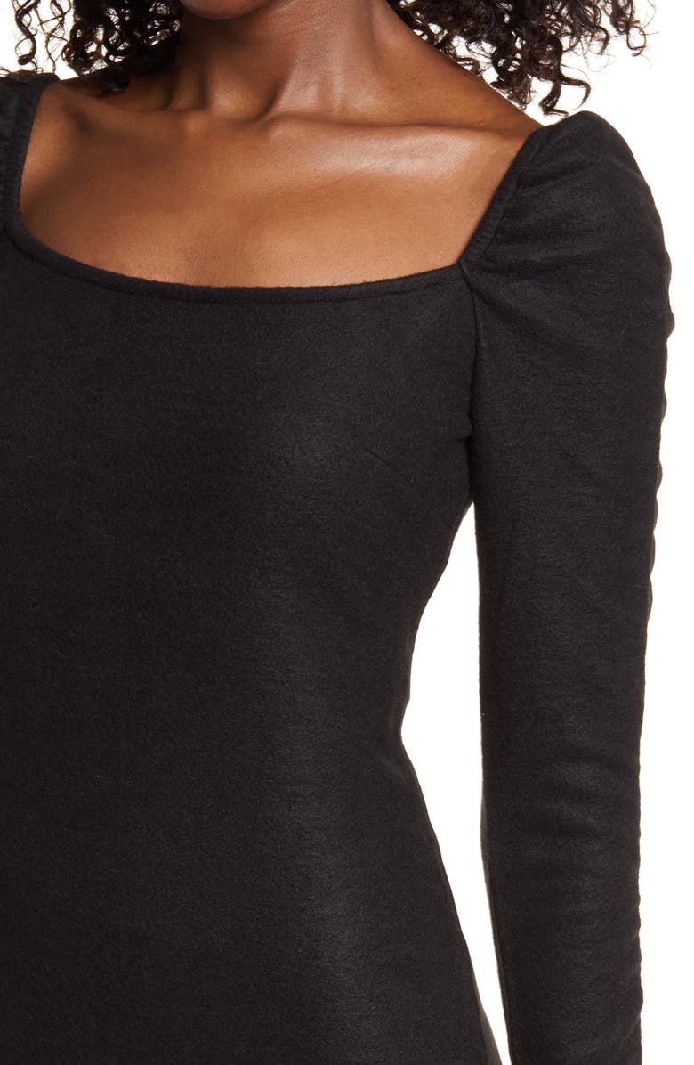 KENDALL + KYLIE Ruched Long Sleeve Minidress, Alternate, color,