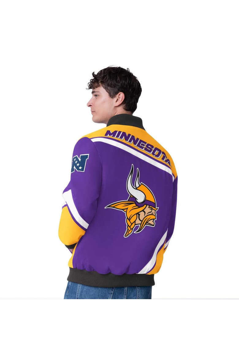 Men's G-III Extreme  Purple Minnesota Vikings Maximum Racing Full-Snap Jacket, Alternate, color, Purple
