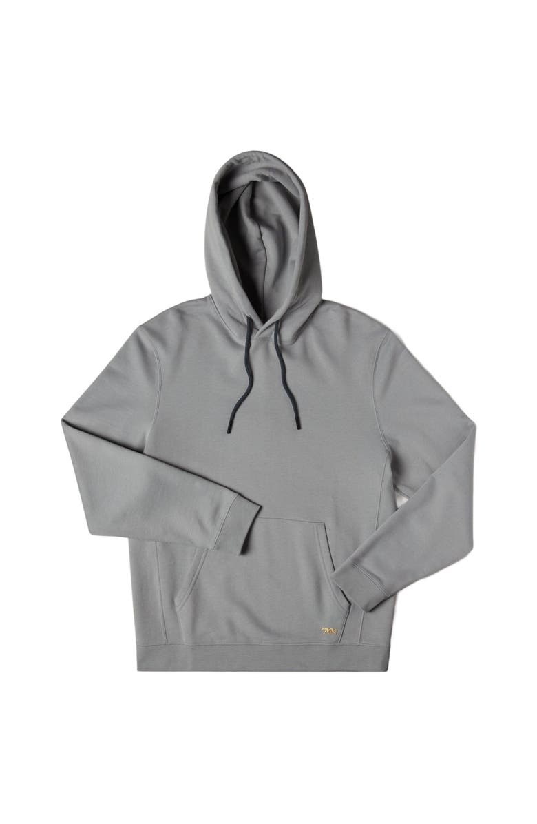 Robert Talbott Chandler French Terry Hoodie, Main, color, Light Gray