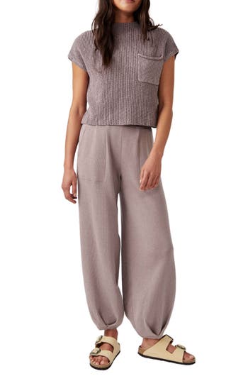 Shop Free People Free-est Freya Short Sleeve Sweater & Pants Set In Cashmere Combo