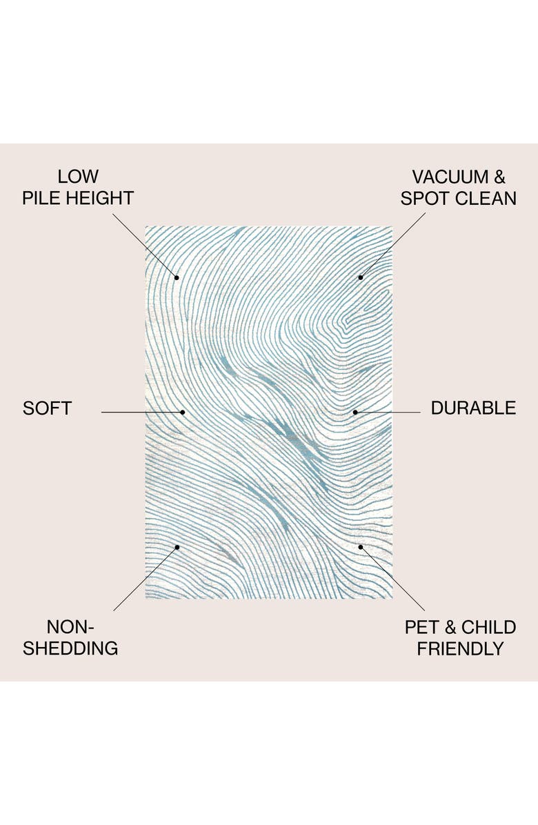 JONATHAN Y Arlo Woodgrain Geometric Area Rug, Alternate, color, Ivory/Blue