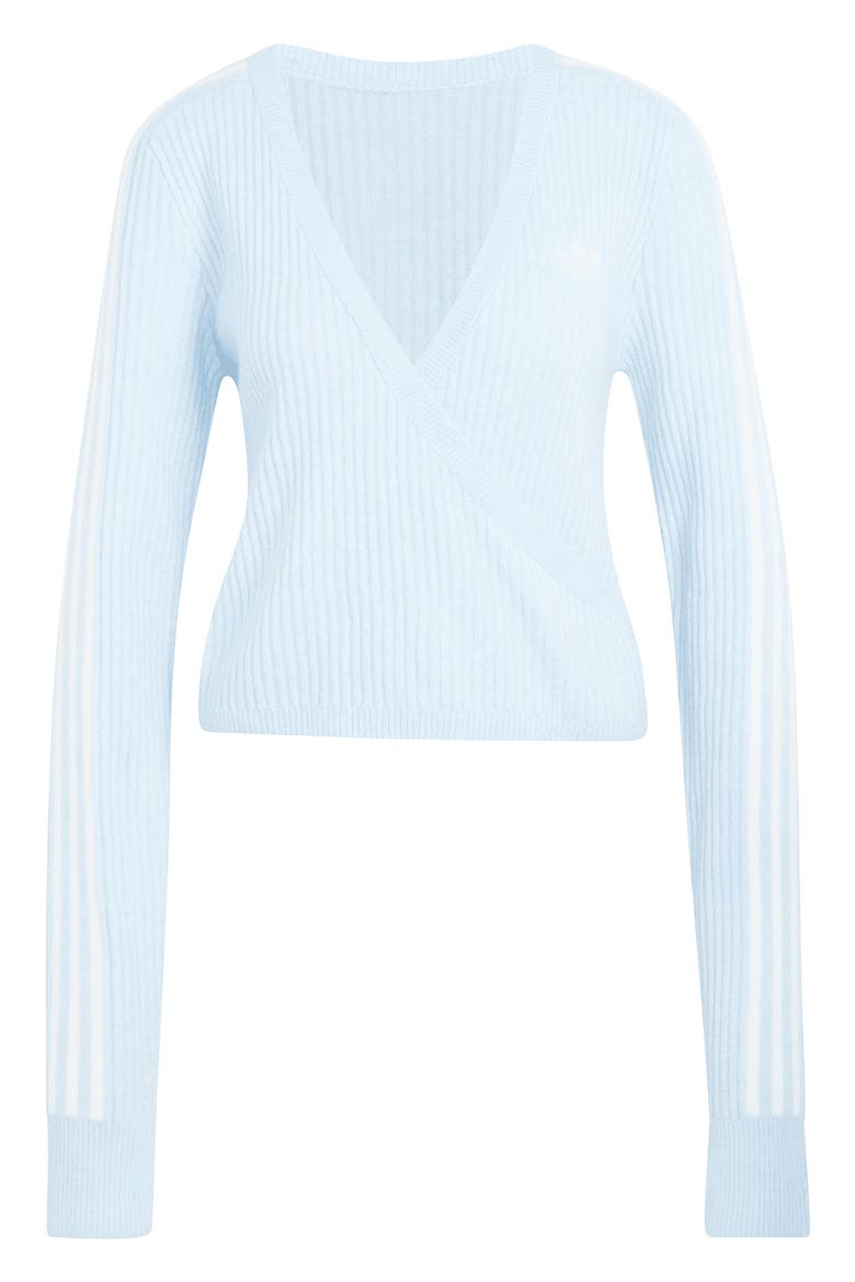 Rib Surplice Cardigan, Alternate, color, WONDER BLUE