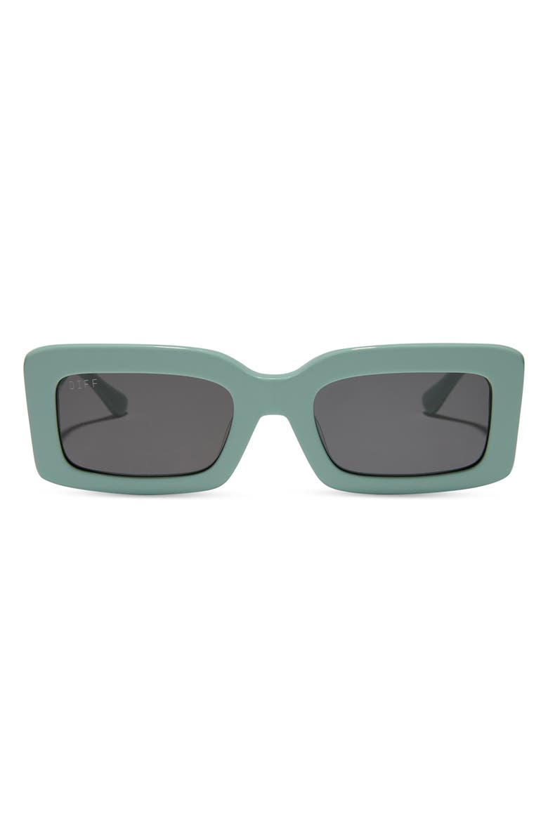 DIFF Indy 51mm Polarized Rectangular Sunglasses, Main, color, Turquoise