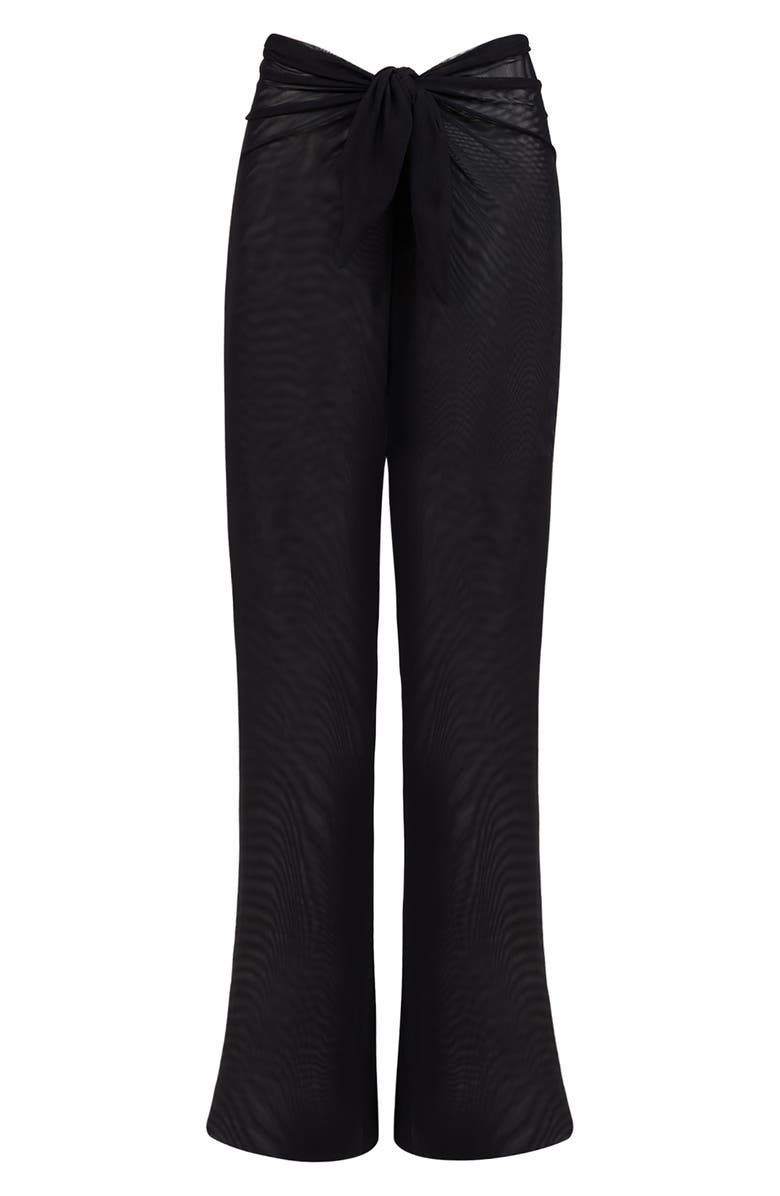 ViX Paula Hermanny Cover-Up Pareo Pants, Alternate, color, Black