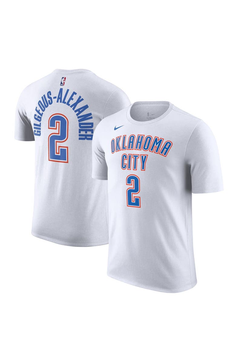 Nike Men's Nike Shai Gilgeous-Alexander White Oklahoma City Thunder 2023/24 Association Name & Number T-Shirt, Main, color, 