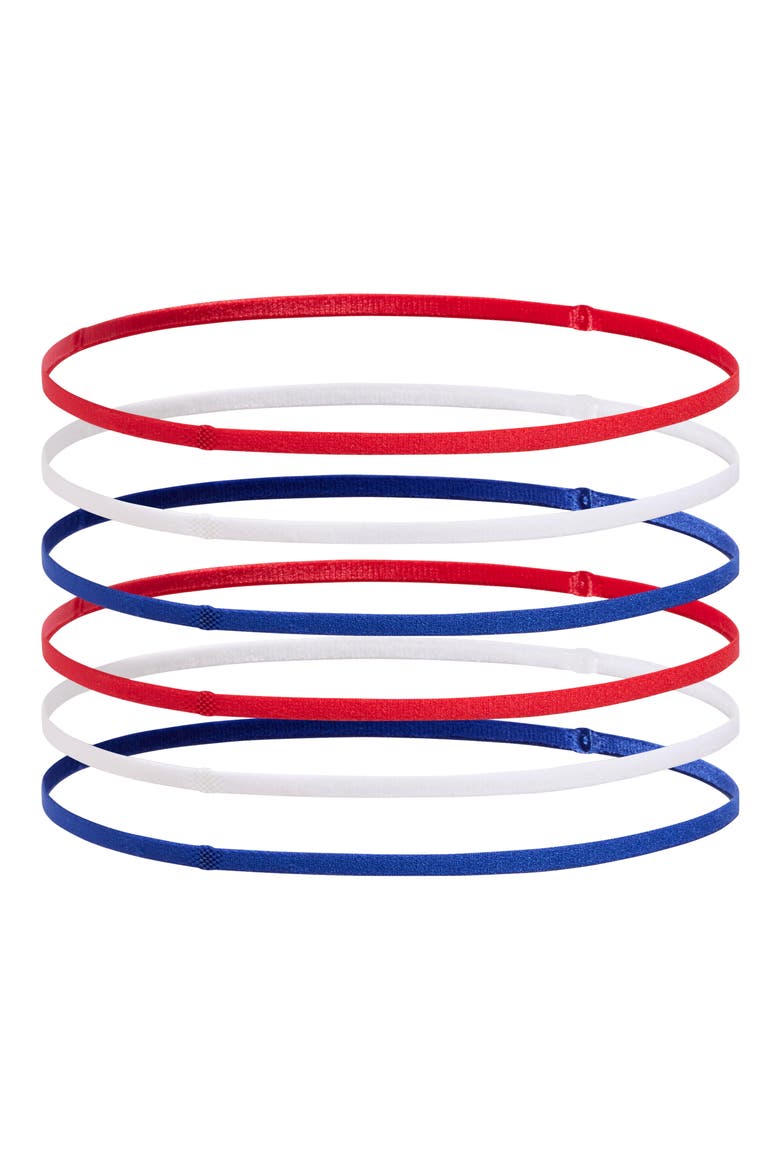 Assorted 6-Pack Mini Headbands, Alternate, color, RED / / WHITE