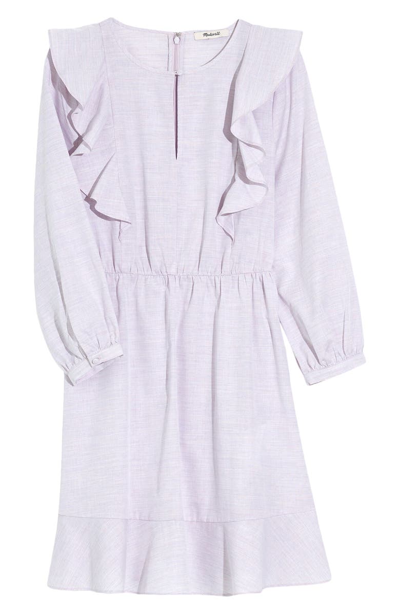 Madewell Ruffle-Shoulder Minidress, Alternate, color, 