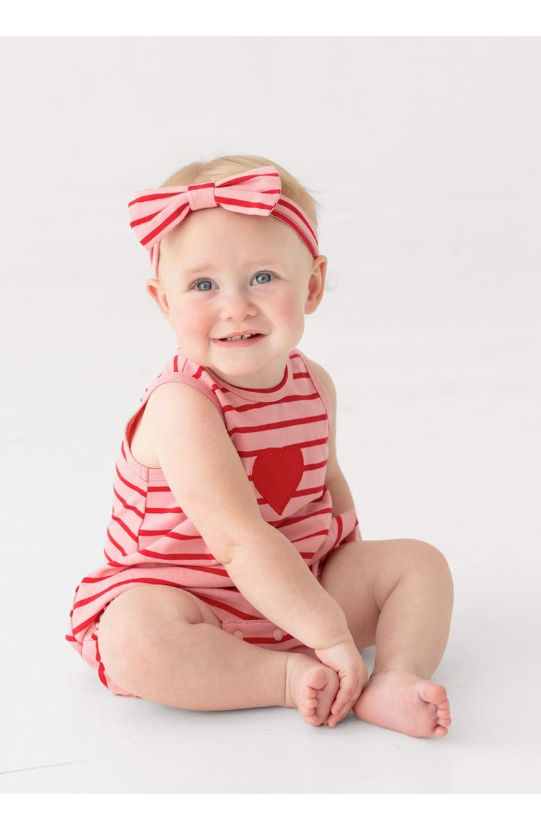 Mabel + Honey Sugar Sweet Sleeveless Romper, Alternate, color, Red