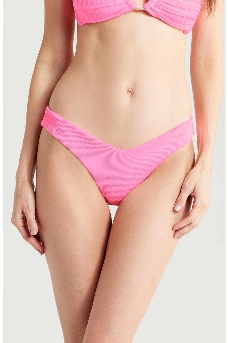 V-Cut Bikini Bottoms, Main, color, TAFFY PINK