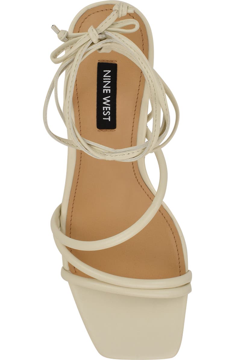 Nine West Hendy Ankle Wrap Sandal, Alternate, color, Ivory