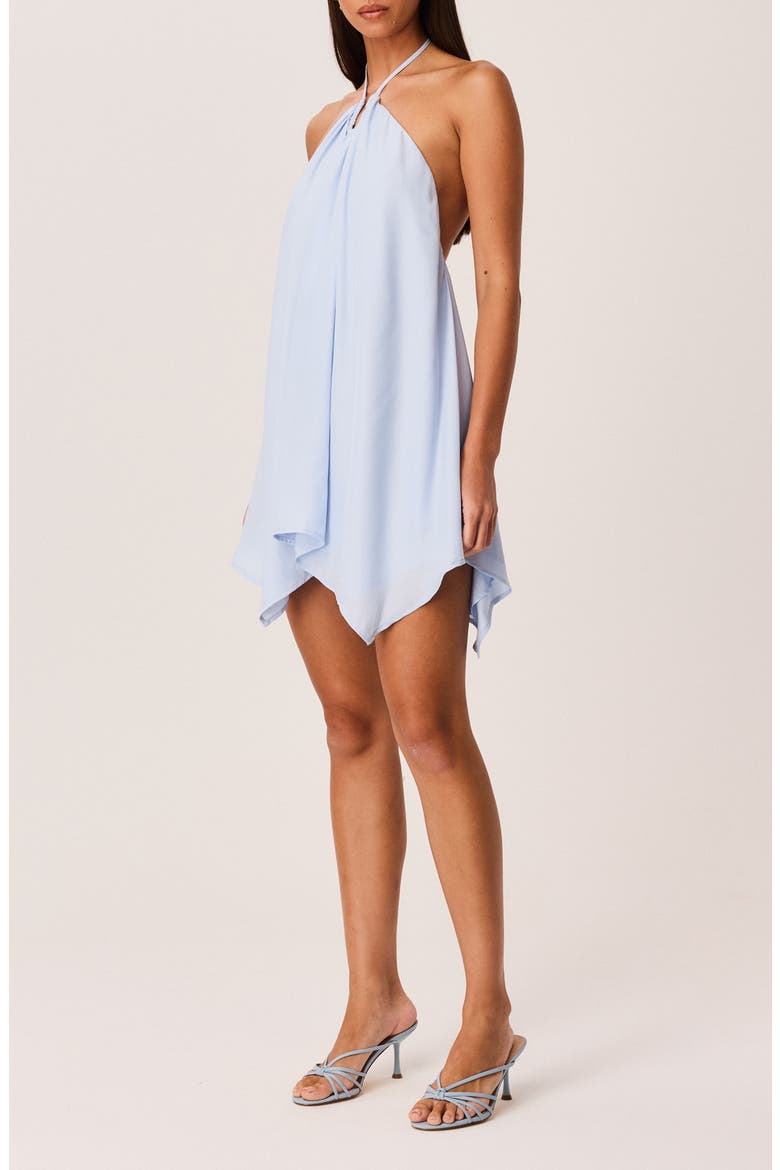 Modessa Halter Open Back Minidress, Alternate, color, BABY BLUE