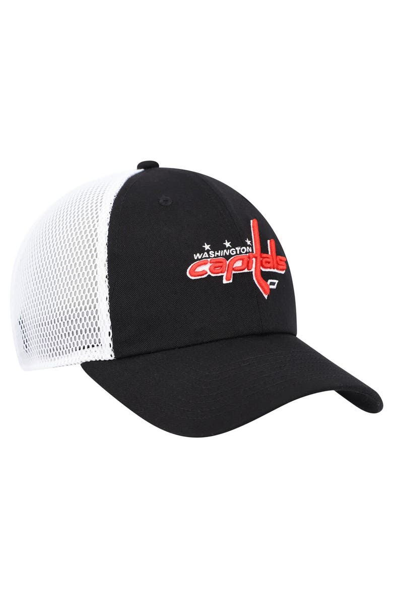 adidas Men's adidas Black Washington Capitals Color Pop Trucker Adjustable Hat, Alternate, color,