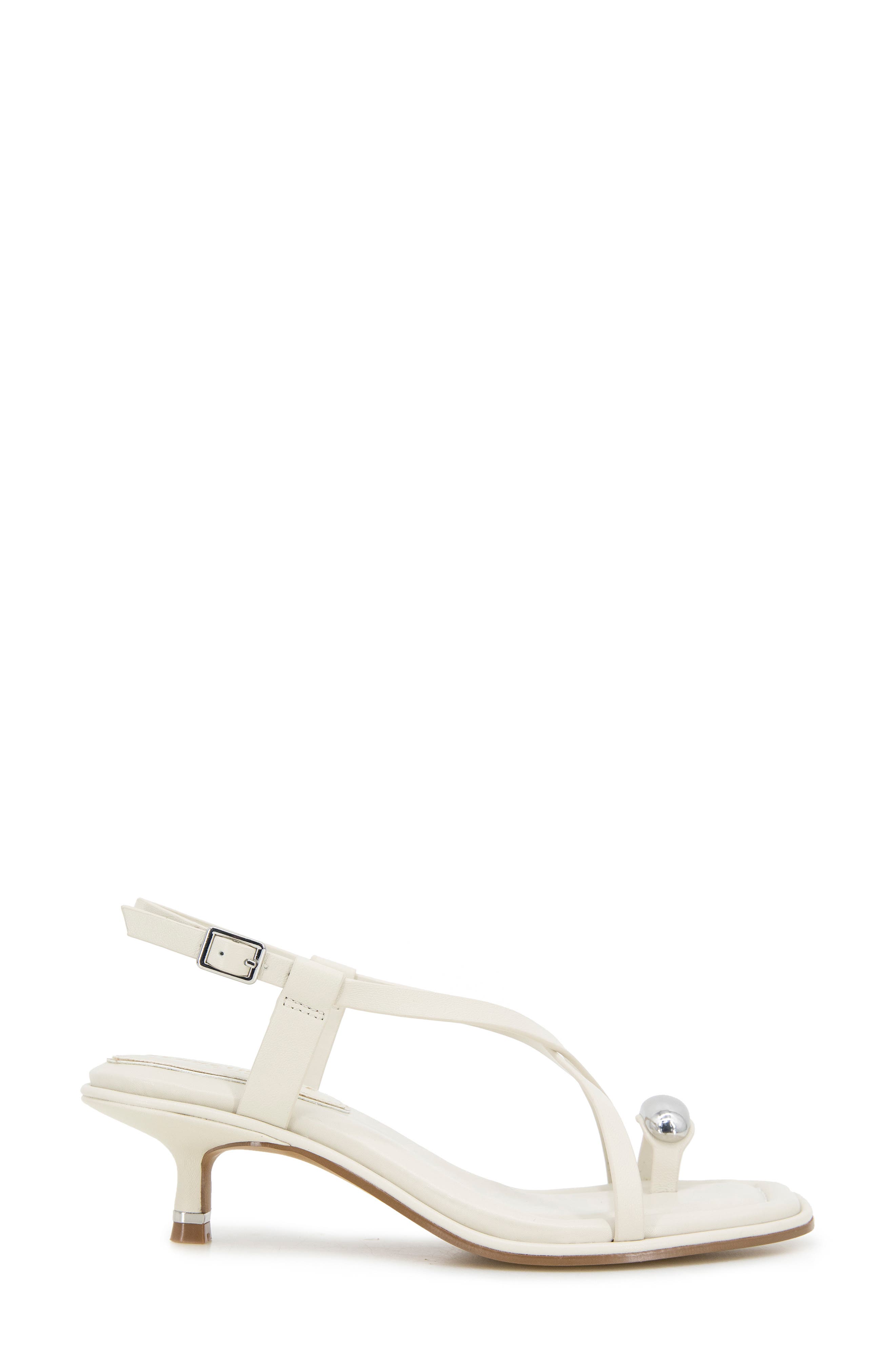 Kenneth Cole Geala Slingback Kitten Heel Sandal, Alternate, color, Cream Leather