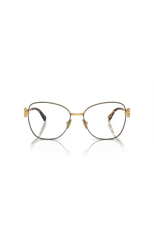 Miu Miu 56mm Pilot Optical Glasses In Gold