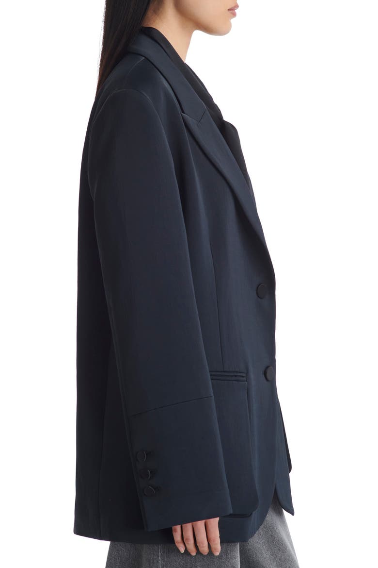 Sweet Pea Tie Neck Blazer, Alternate, color, BLACK
