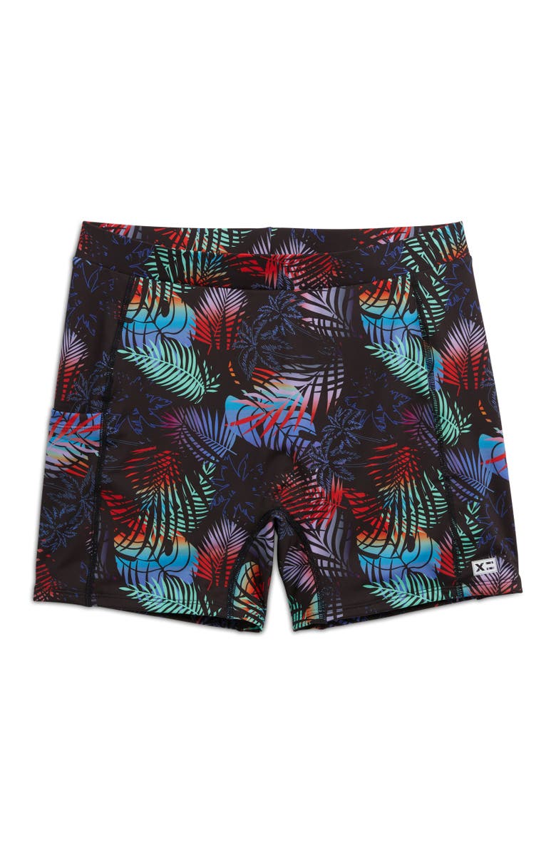 TomboyX 4.5-Inch Swim Shorts, Alternate, color, Palm Dreams