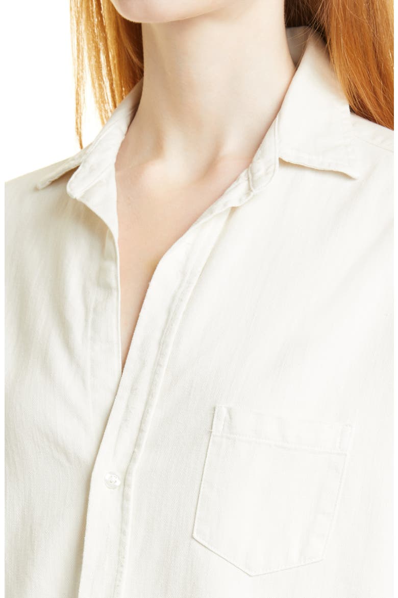 Eileen Relaxed Button-Up Shirt, Alternate, color, VINTAGE WHITE