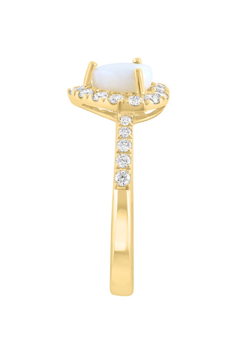 Opal Heart & Diamond Halo Ring, Alternate, color, WHITE