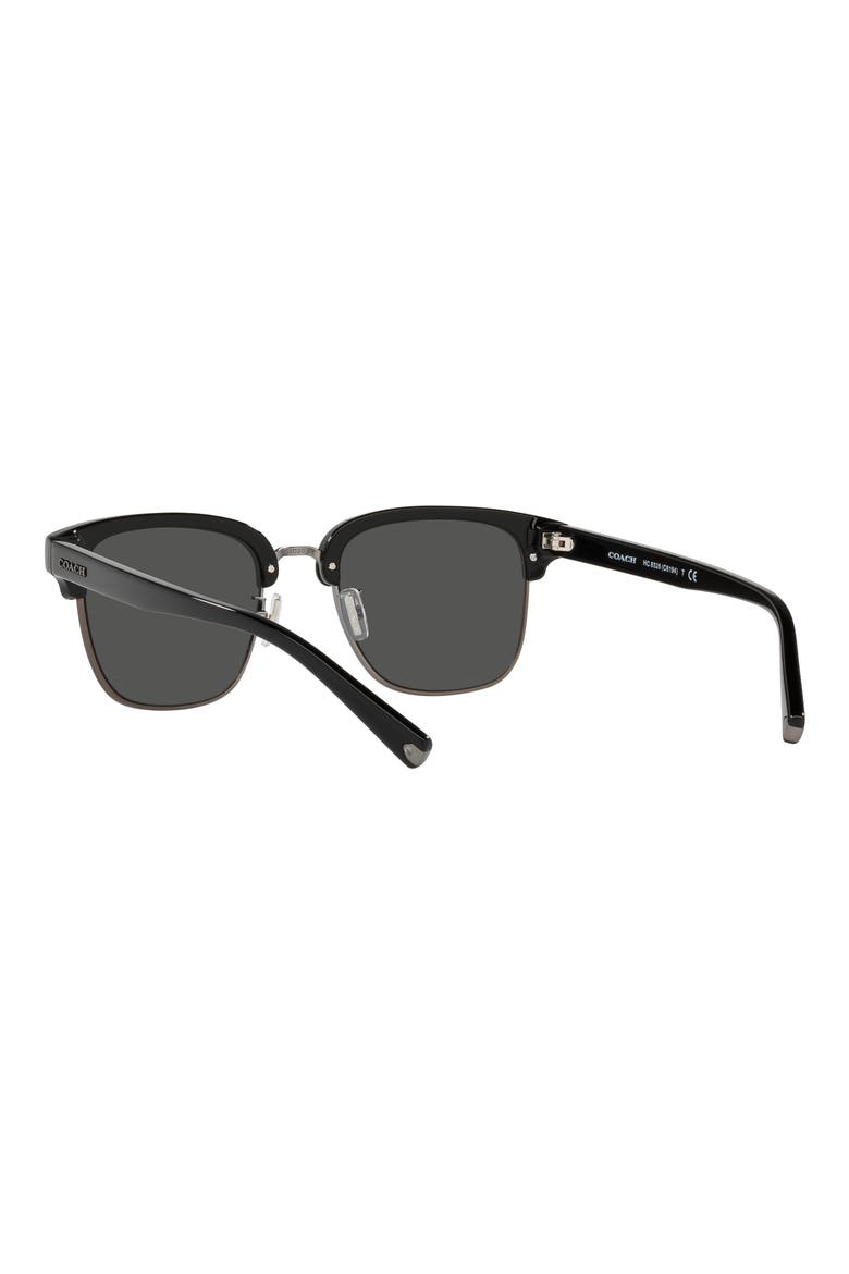 52mm Square Sunglasses, Alternate, color, BLACK GUNMETAL