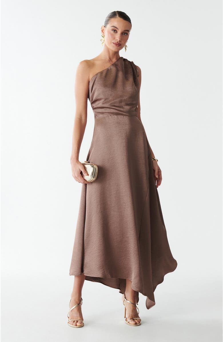 SAVEL Eleanor Midi Dress, Alternate, color, Mocha