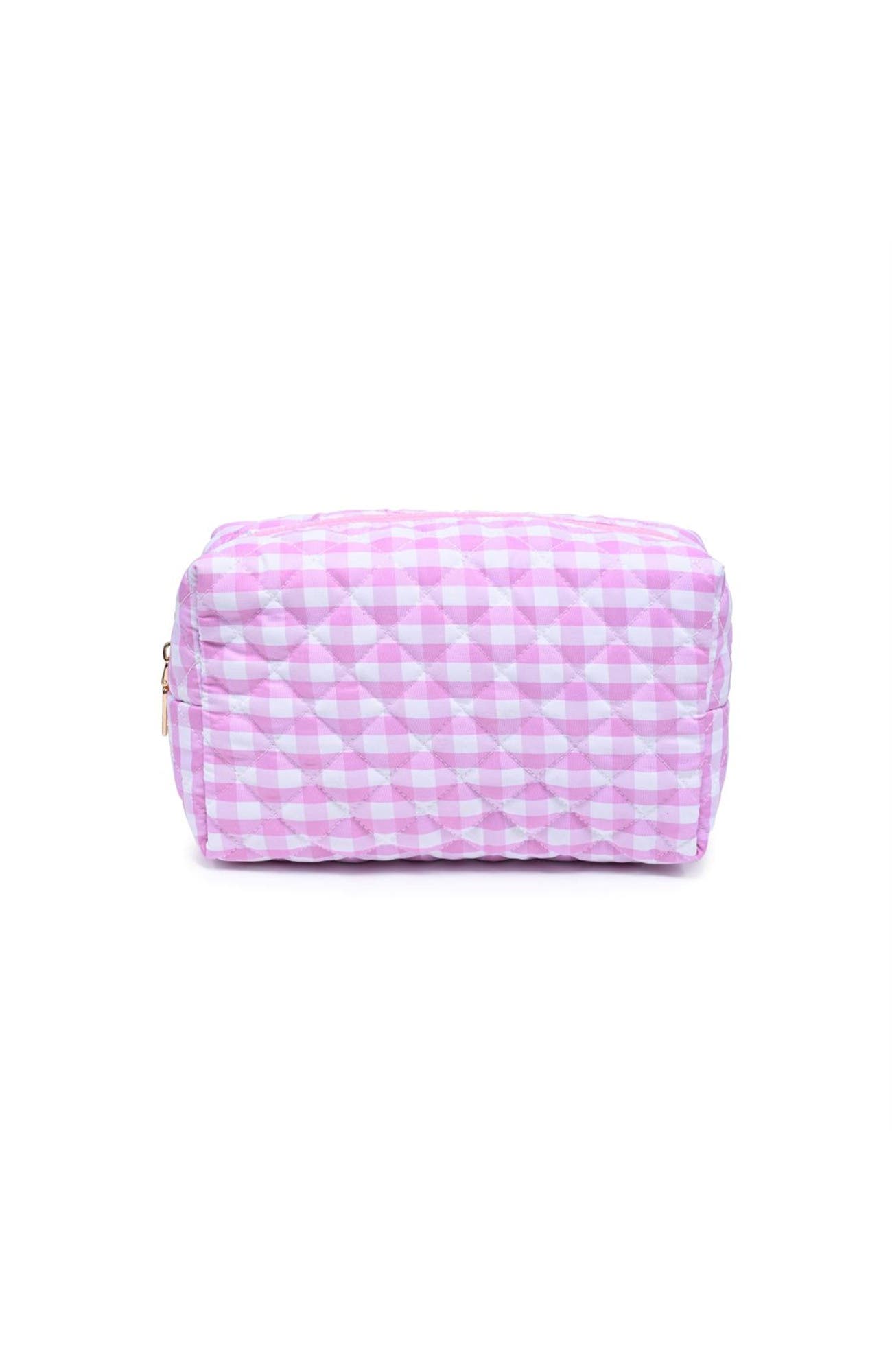 Check Mate Cosmetic & Travel Organizer Pouch, Main, color, Soft Pink