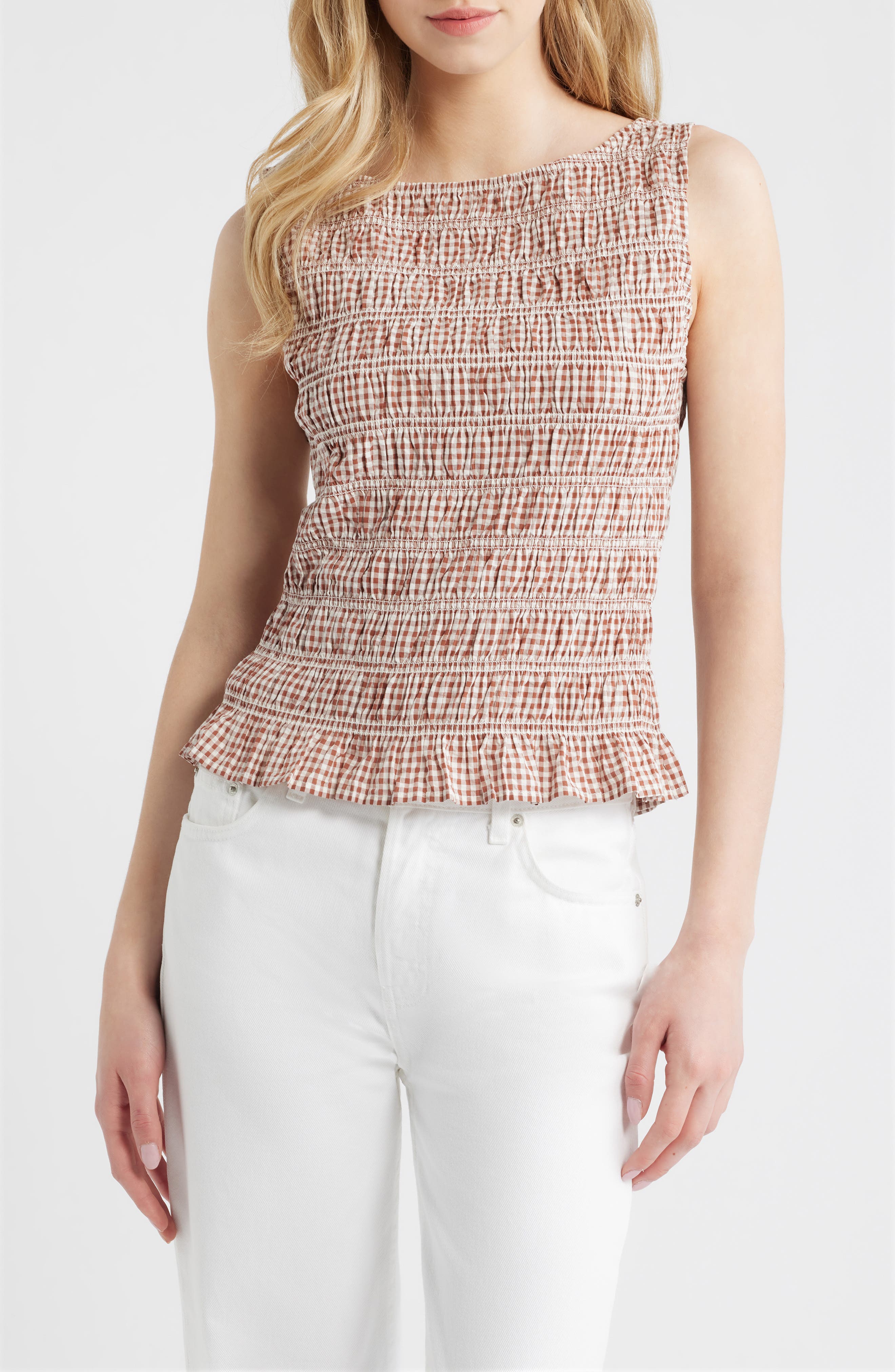 selected RUST GINGHAM