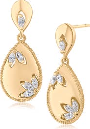 JARDIN Cubic Zirconia Teardrop Earrings