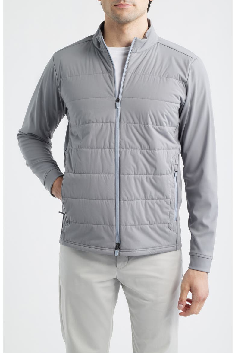Merge Water Resistant Hybrid Jacket, Alternate, color, OSLO GREY