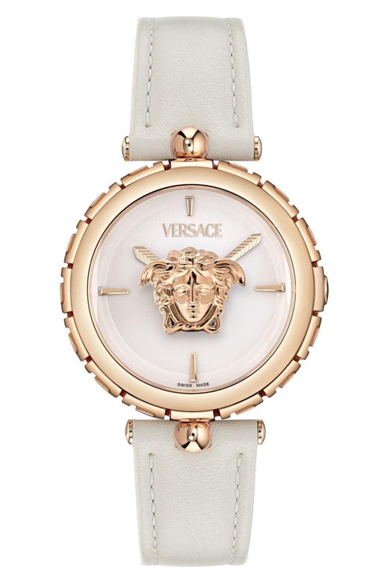 Ren Leather Strap Watch, 34mm, Main, color, ROSE GOLD