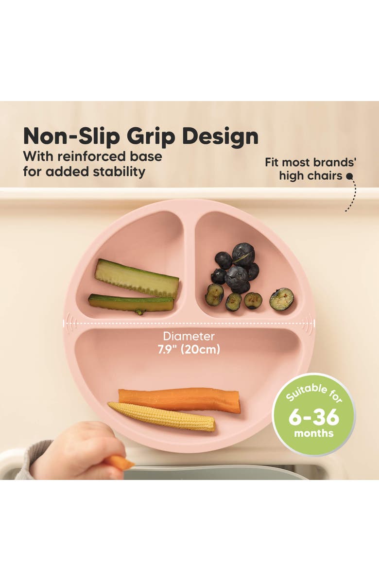 KeaBabies 3-Pack Prep Silicone Suction Plates, Alternate, color, Macaron